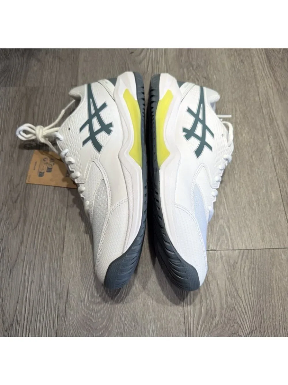 Asics Gel-Dedicate 8 Wide White Ironclad 1041A410-108 Men's Size 9